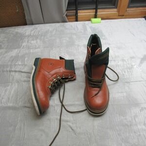 Hodgman Men Wading Boots 12 Brown Leather Lace Up Classic Felt Sole Fly Fish VTG